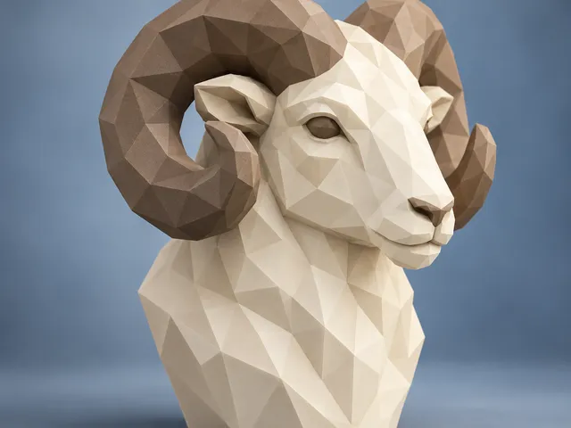 Low Poly Ram Head