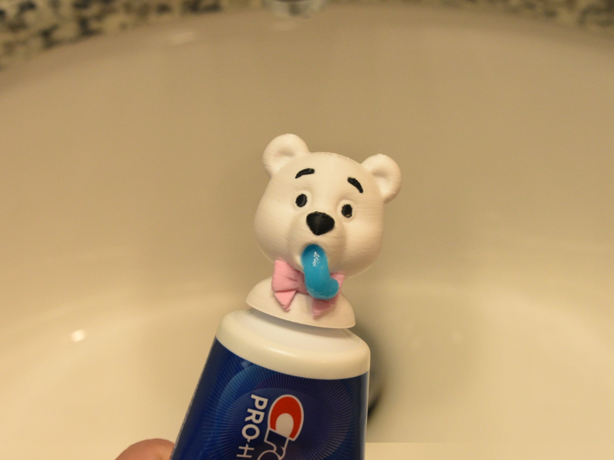Teddy Bear toothpaste cap