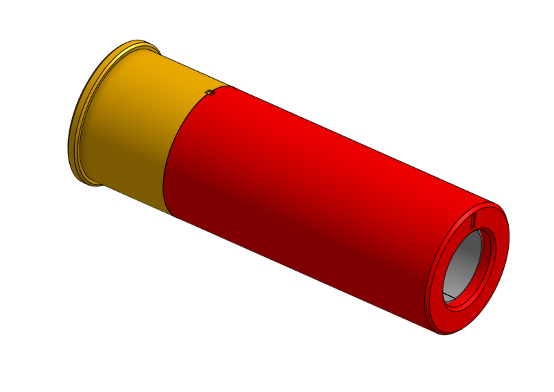 Fortinbras: A Fully 3d Printed Nerf Stringer Flare Blaster (Uses DB Shells) — miniatura 3