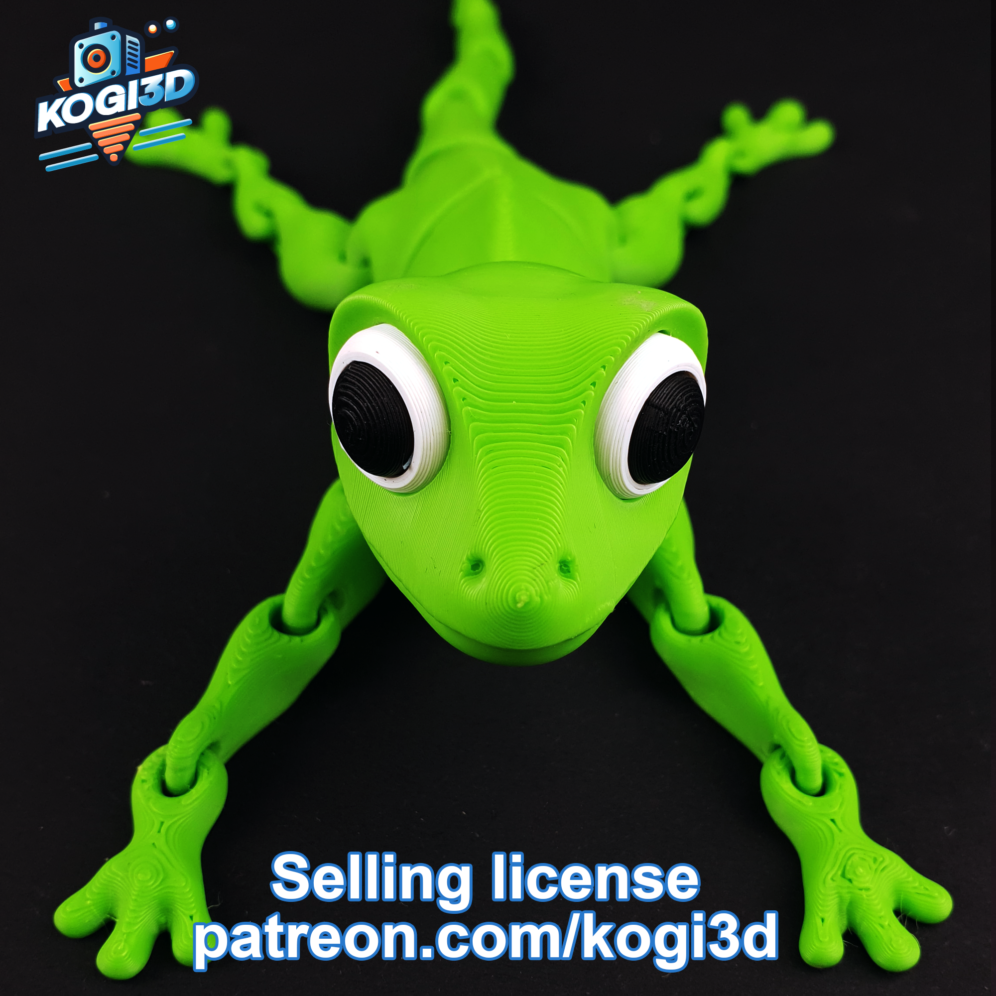 Miniatura 11 do modelo 3D Articulated Flexi Lizard Model