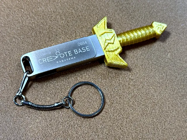 Sword hilt cap for USB memory stick