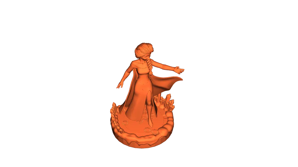 elsa orange dress fire elsa