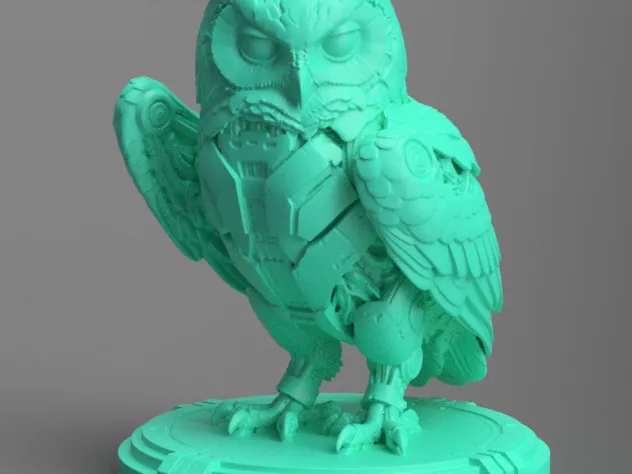 Cyberpunk Mecha Owl