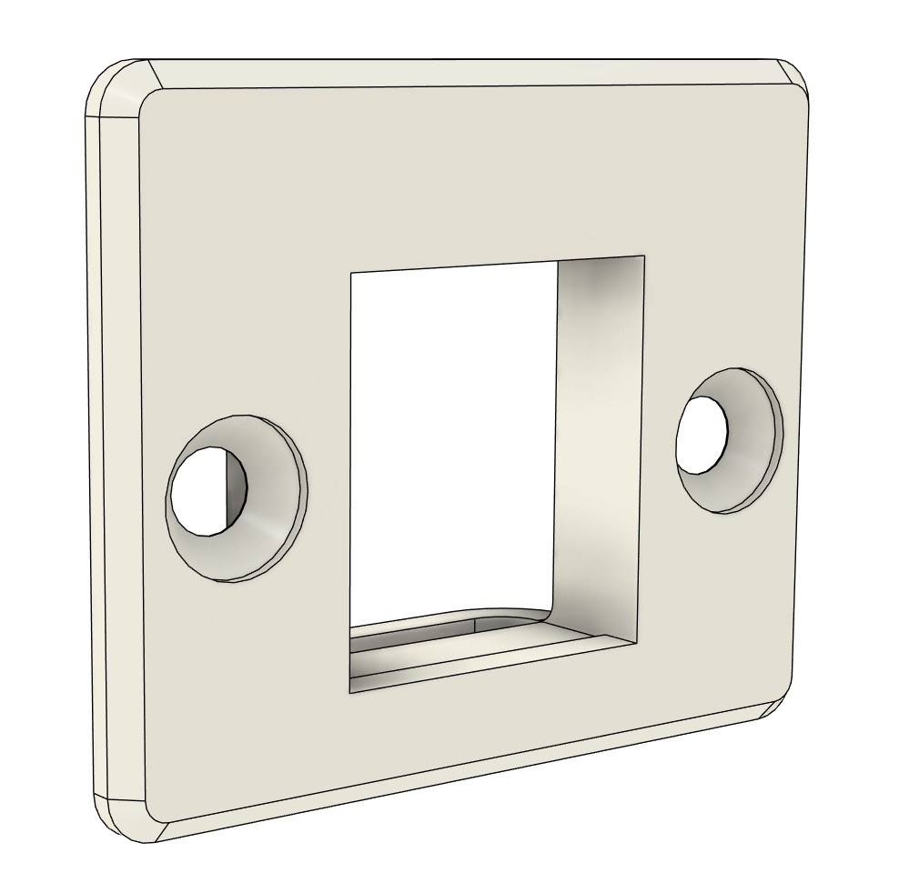 Miniatura 2 do modelo 3D Keystone Panel Mount countersunk remix