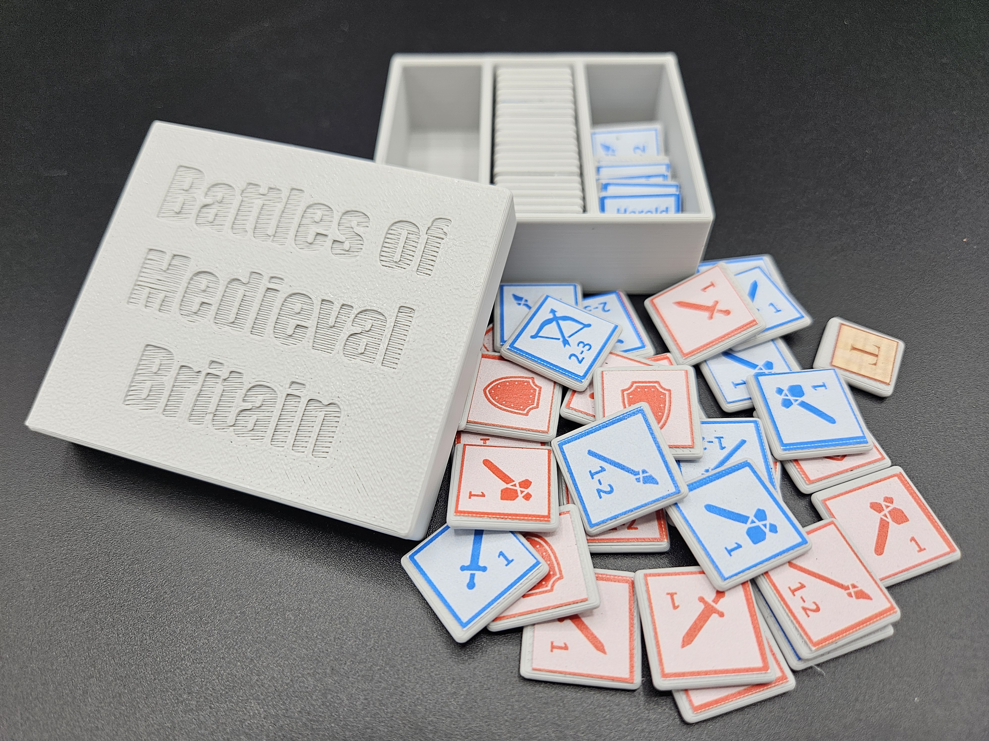 Battles of Medieval Britain wargame 2 mm counter bases and box
