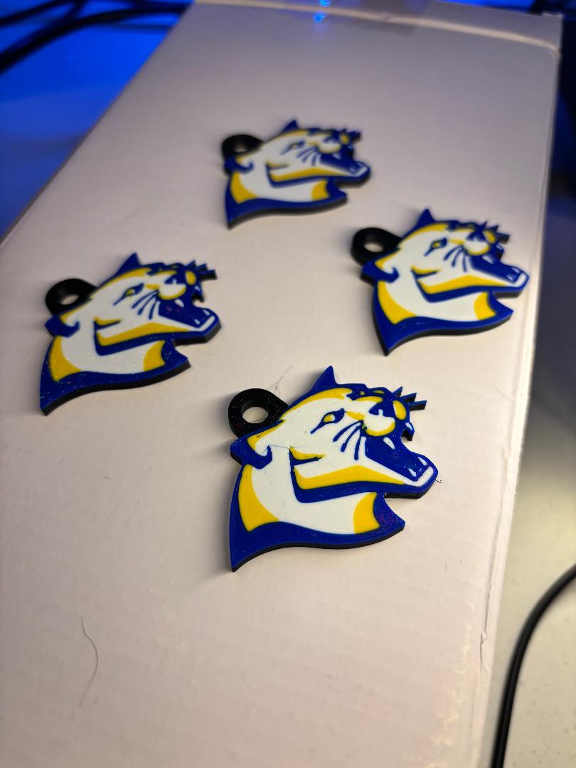 Simple Cougar Keychain