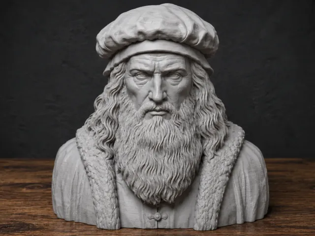 Leonardo Da Vinci STatue