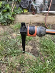 Garden sprinkler with Gardena inlet