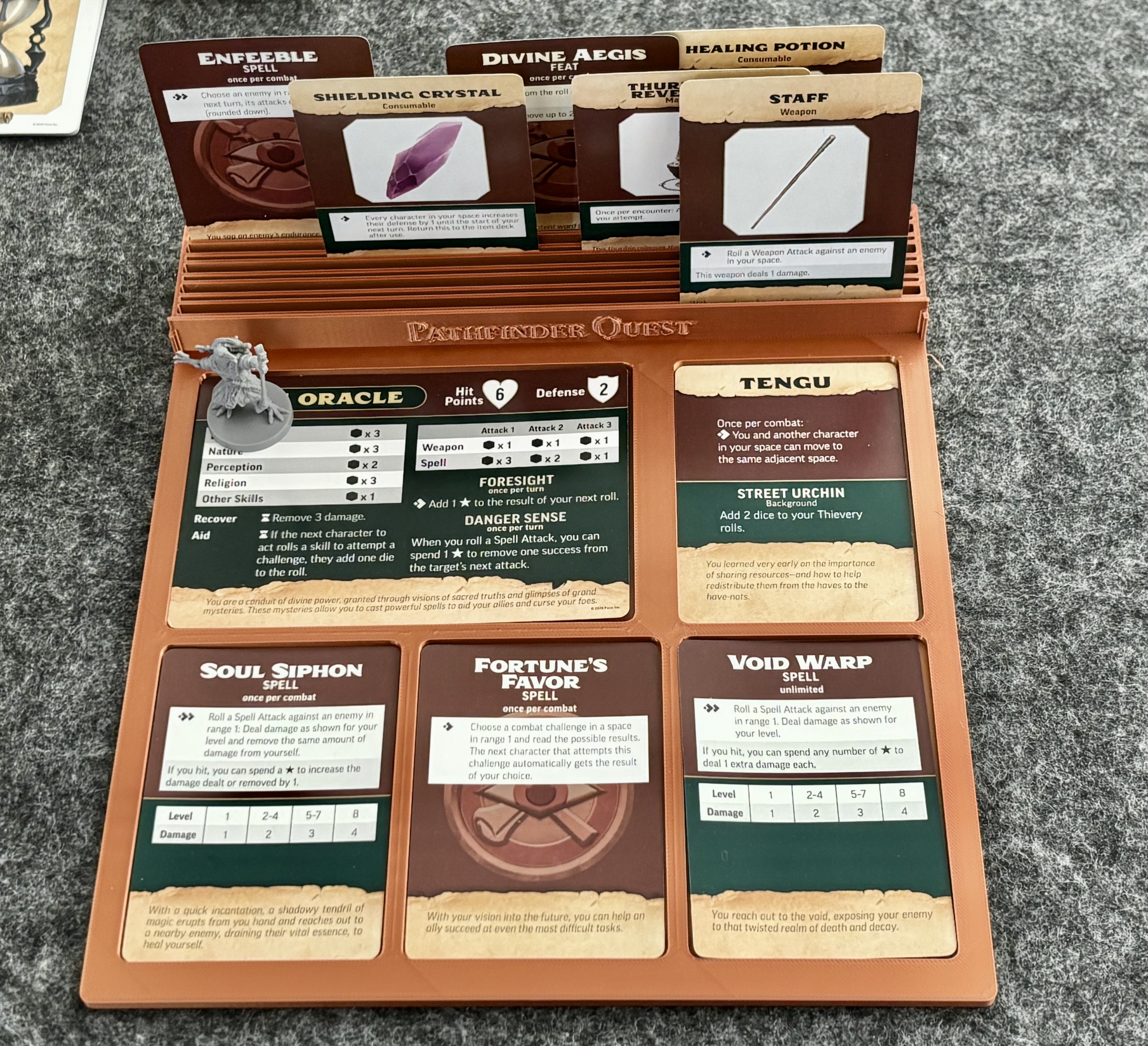 Pathfinder Quest Character Dashboard and Enemy Stand