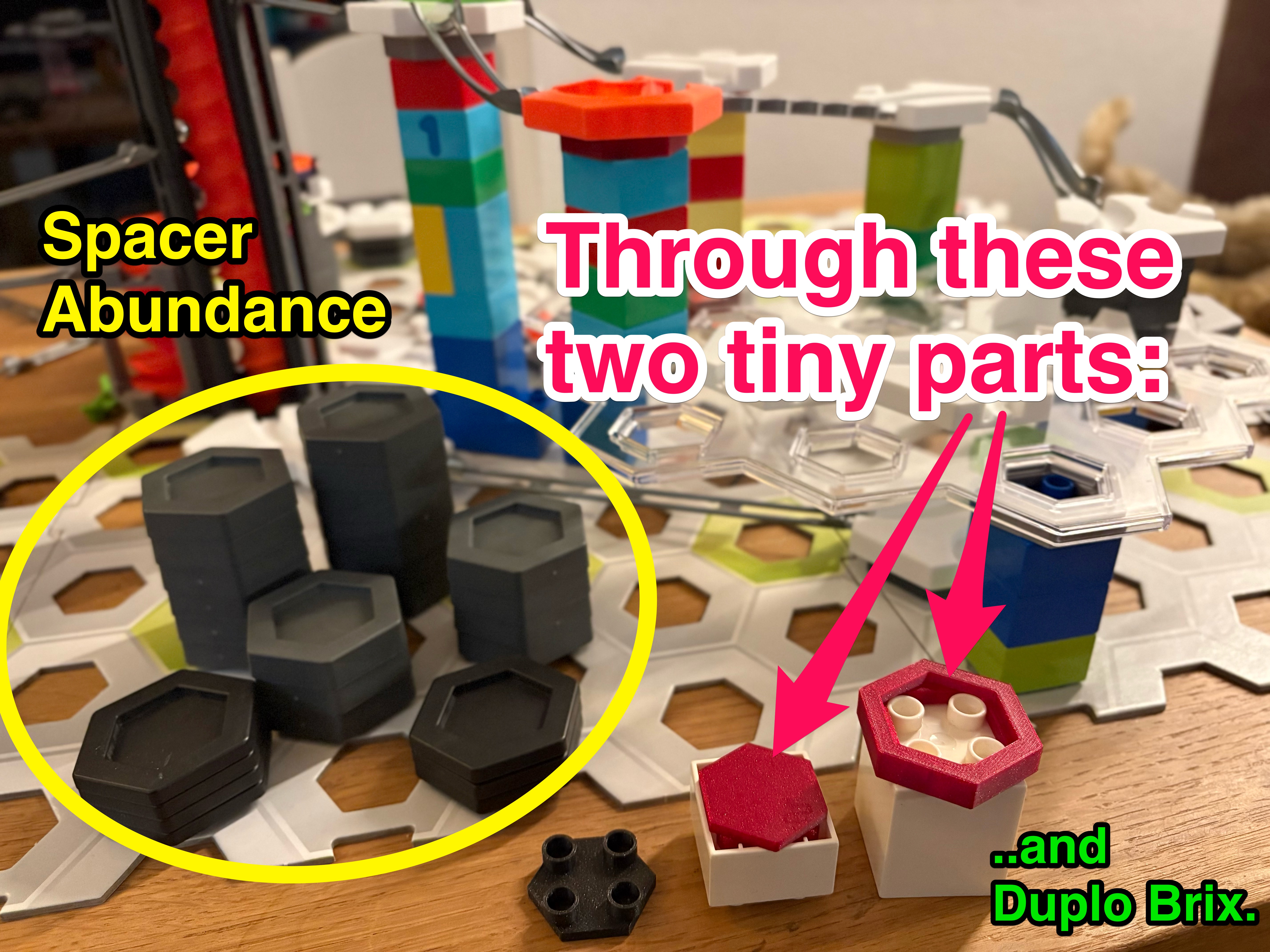 Duplo-Interface Parts for Gravitrax - "Spacer Abundance"