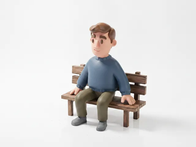 Man Sitting on Bench Figurine Miscellaneous 3D Printable