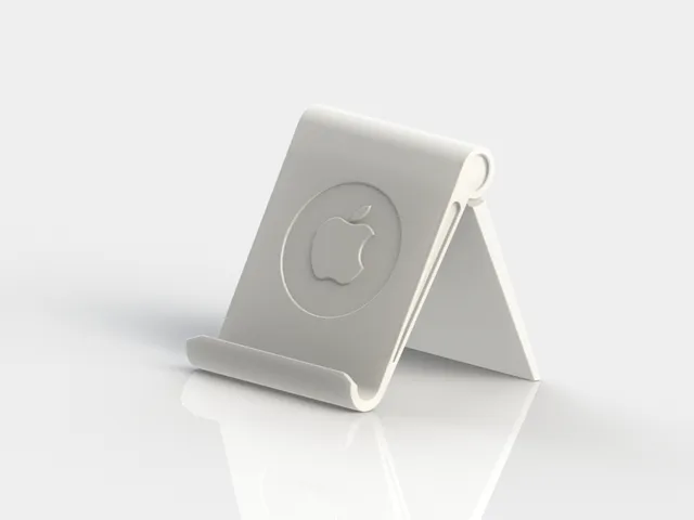 Phone stand with Apple logo