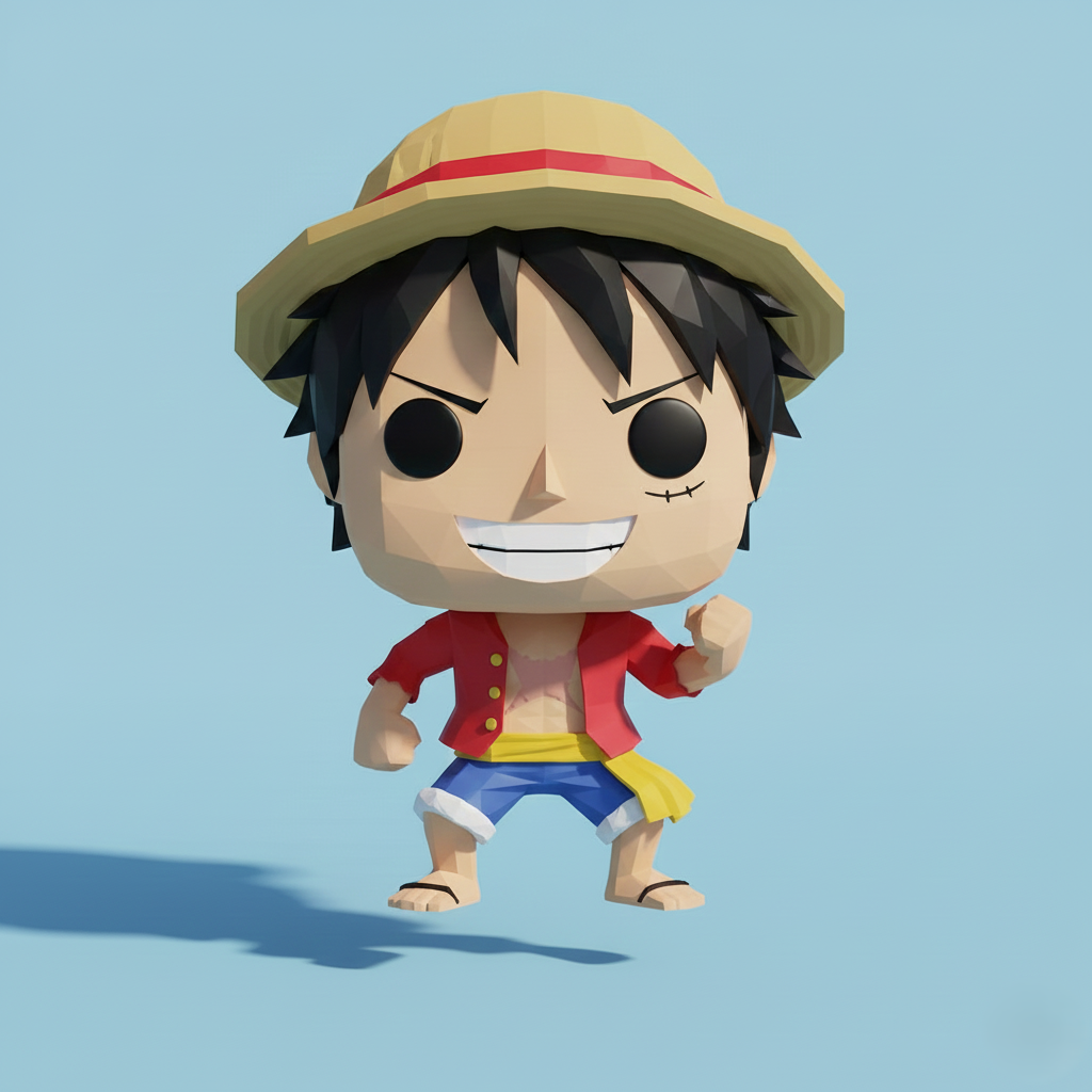 Monkey D. Luffy Low Poly Pop