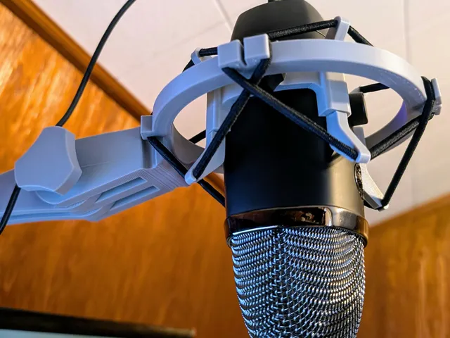 Blue Yeti Shock Mount w/hair ties (Ideal Creations Arm)