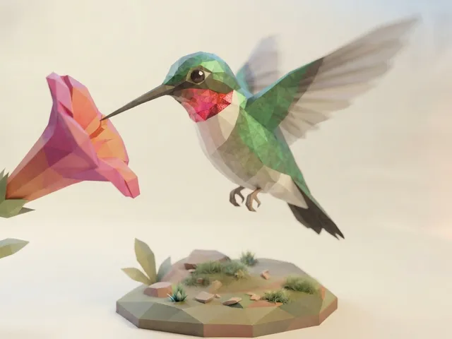 Low Poly Hummingbird