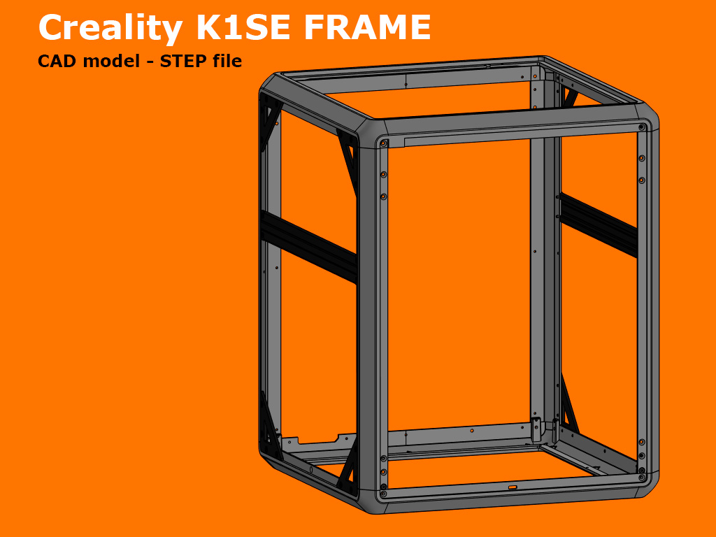 Creality K1 SE frame (CAD model)
