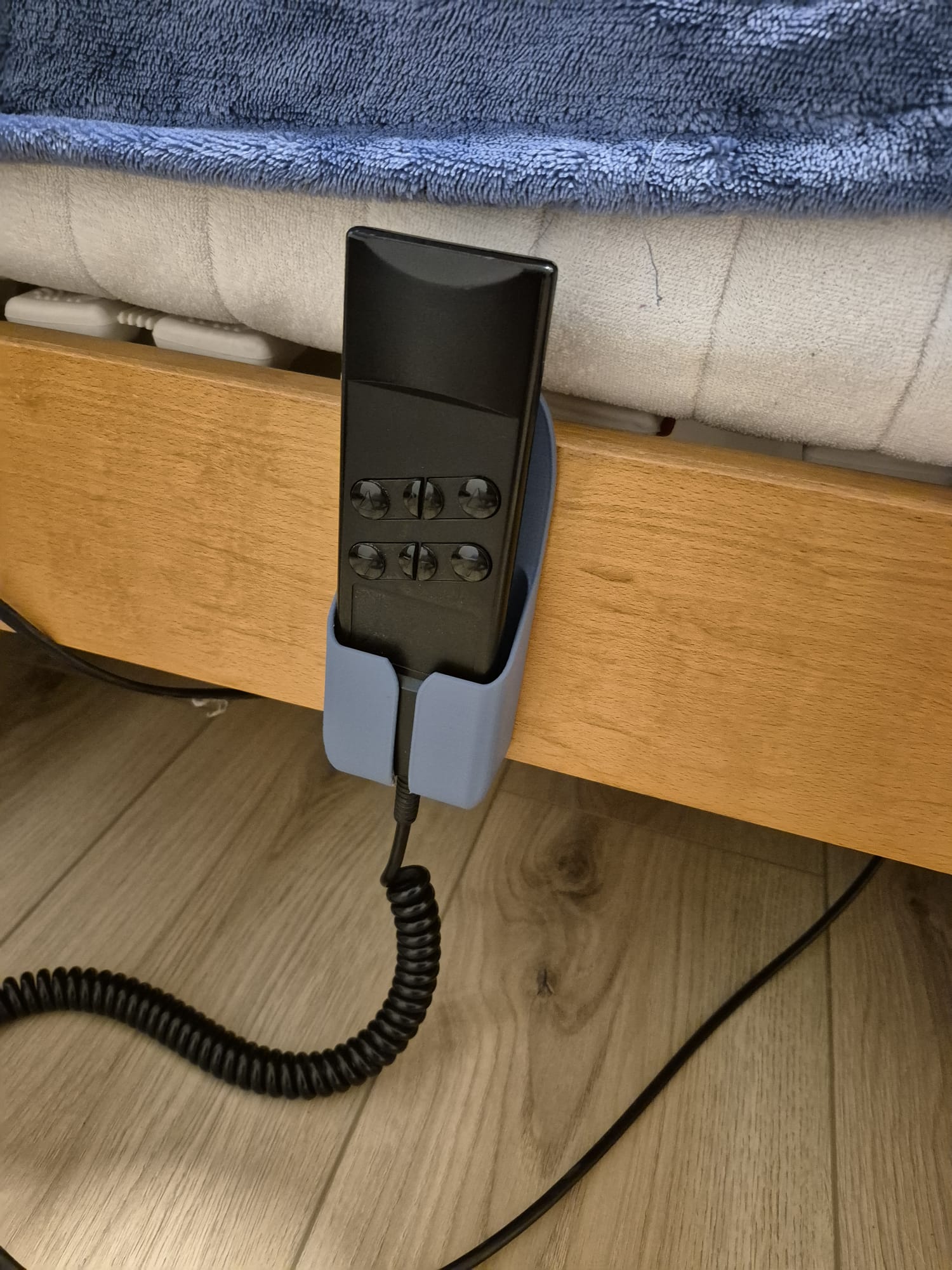 Bed side remote holder 3D model
