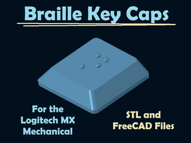 Braille Keycaps for Logitech MX Mecha - All Keys