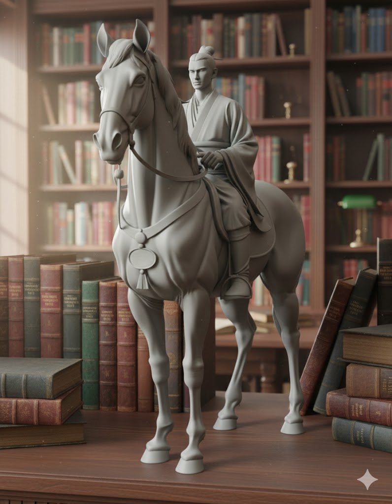 horse and his Chinese rider