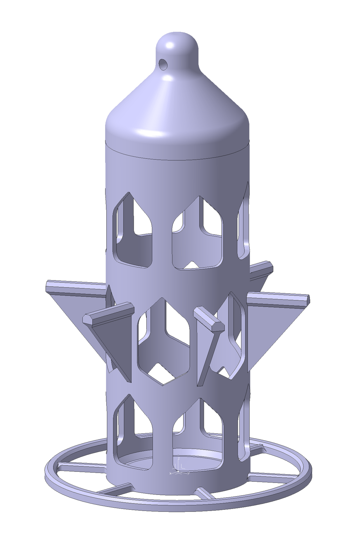 Bird feeder for tallow balls