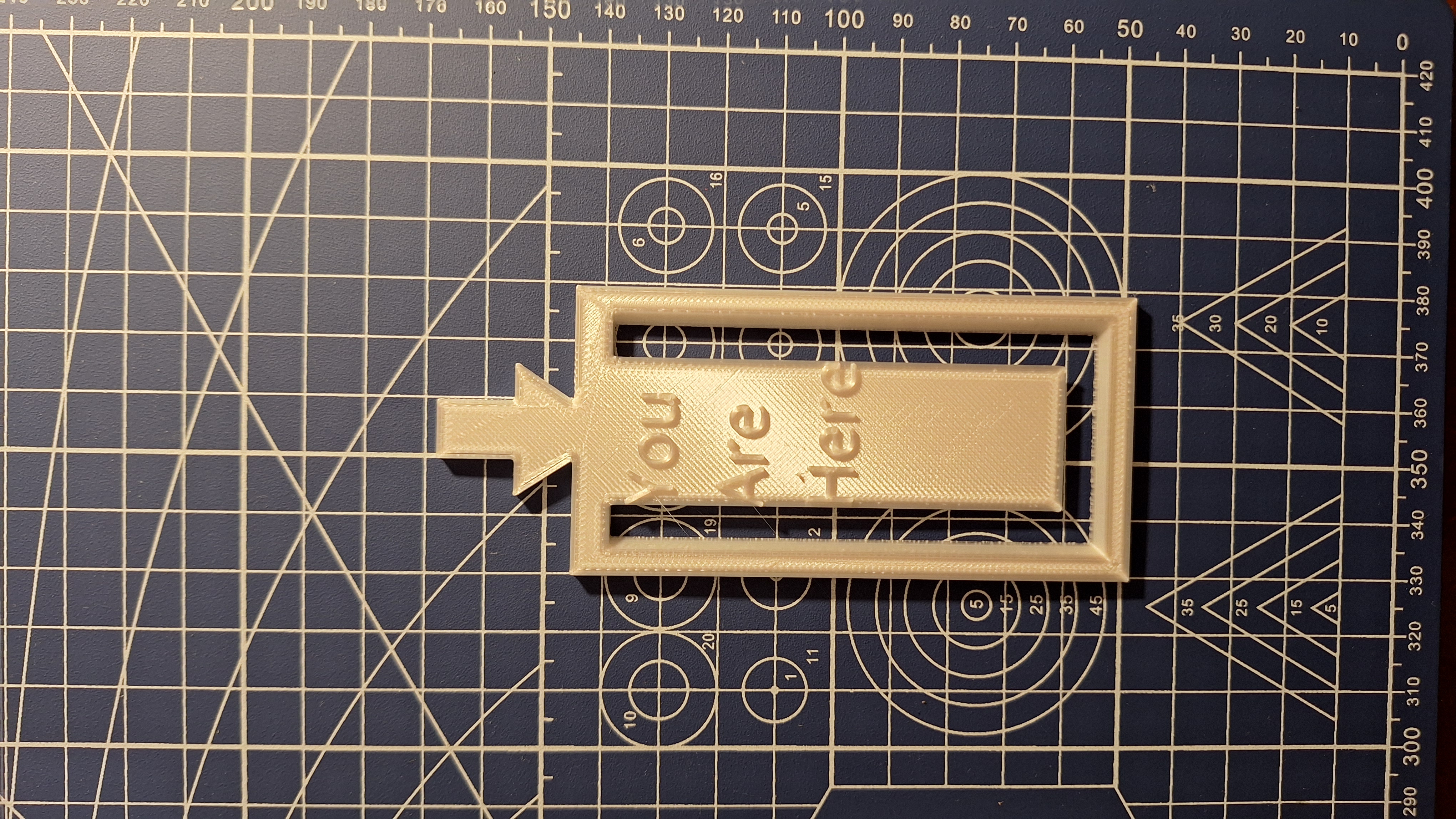 Arrow Bookmark 'You are Here' Text     Low Filament