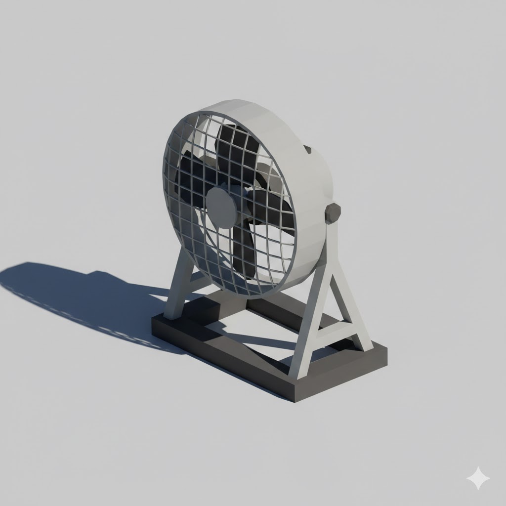 Low Poly Industrial Fan