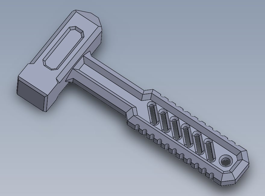 Printer's Hammer for Assembling 3D Printed Components