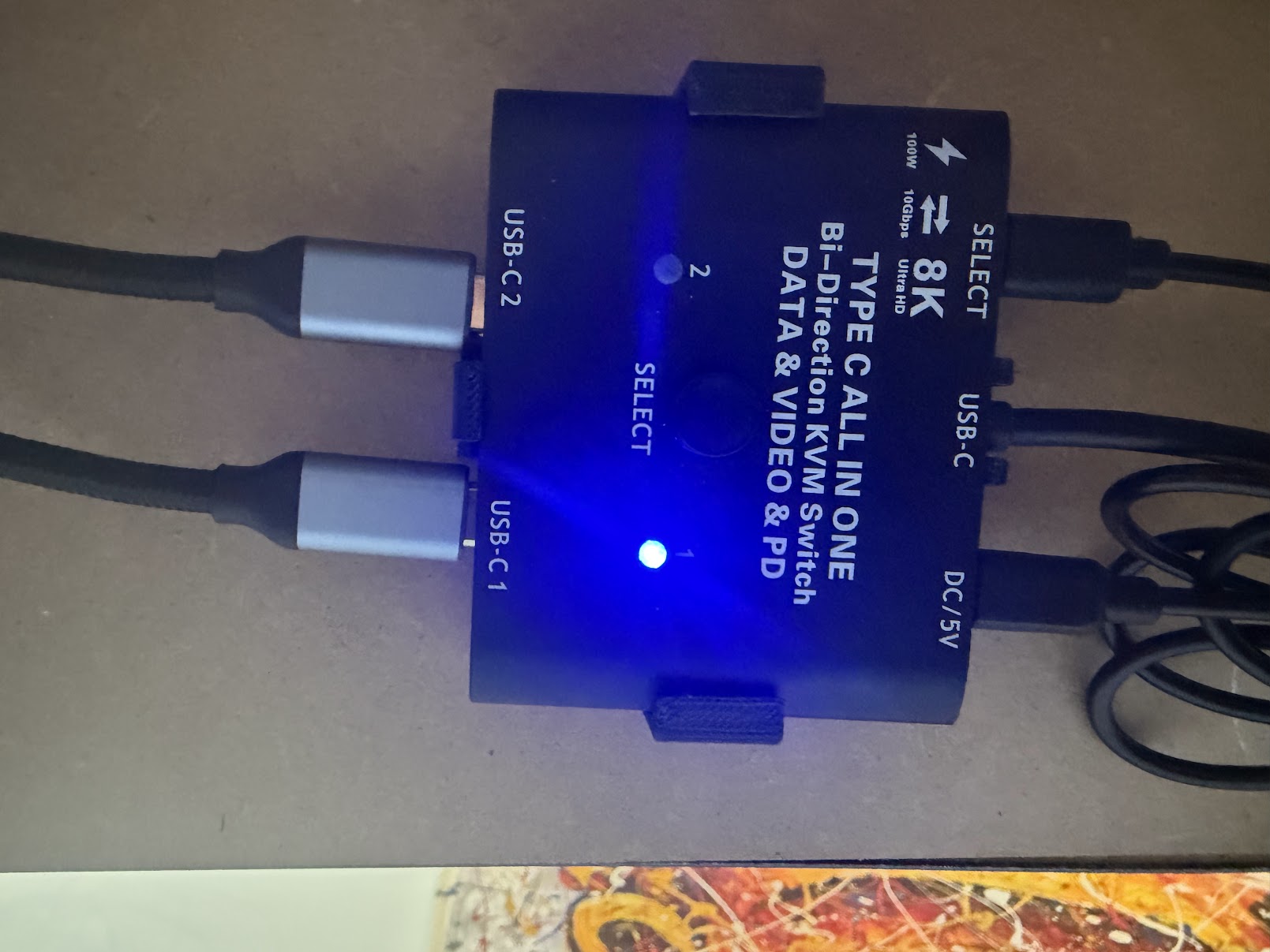 KCEVE Mini USB-C KVM Under-Desk Mount