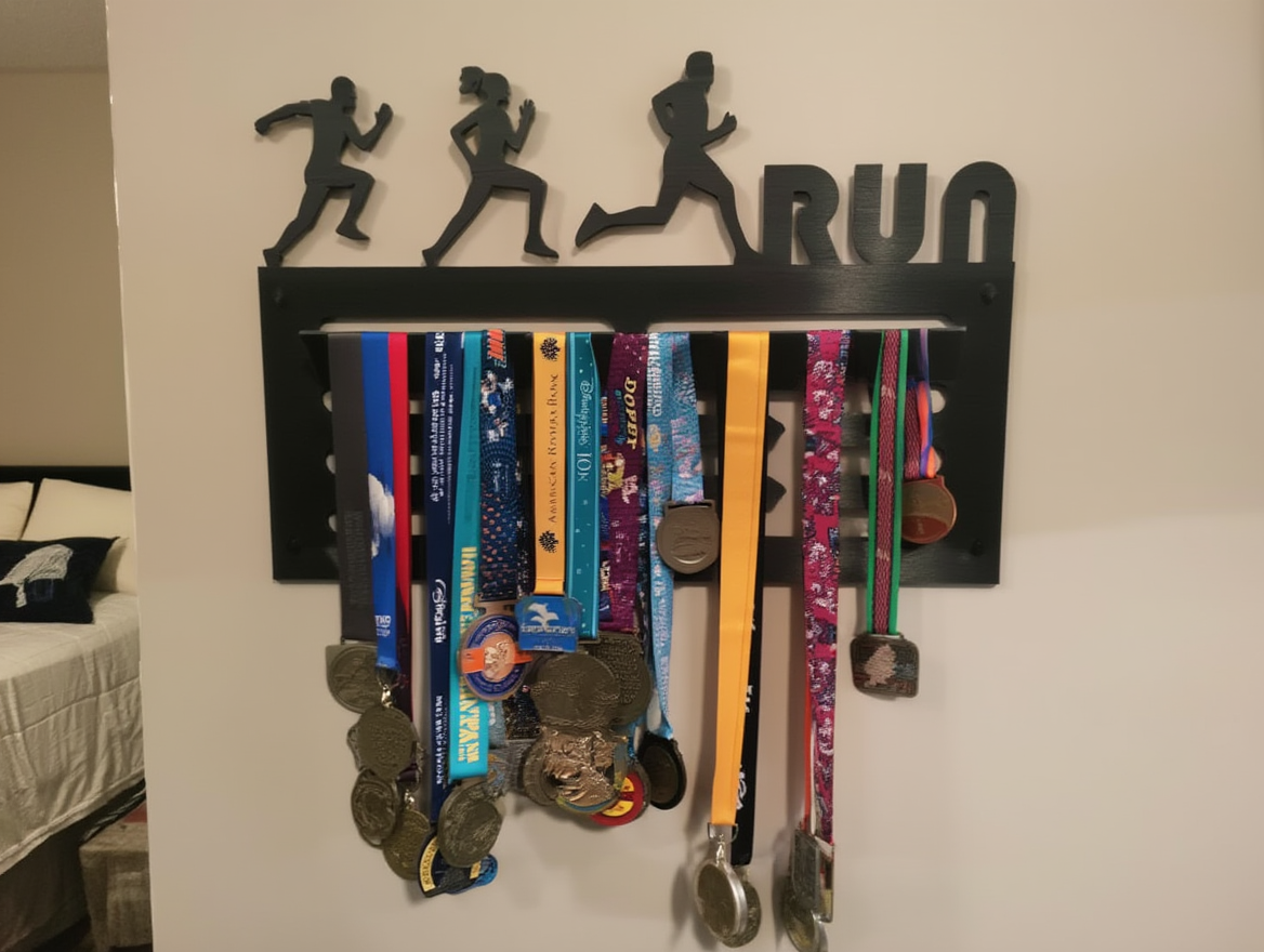 Running Medal Holder Wall Decor 3D model