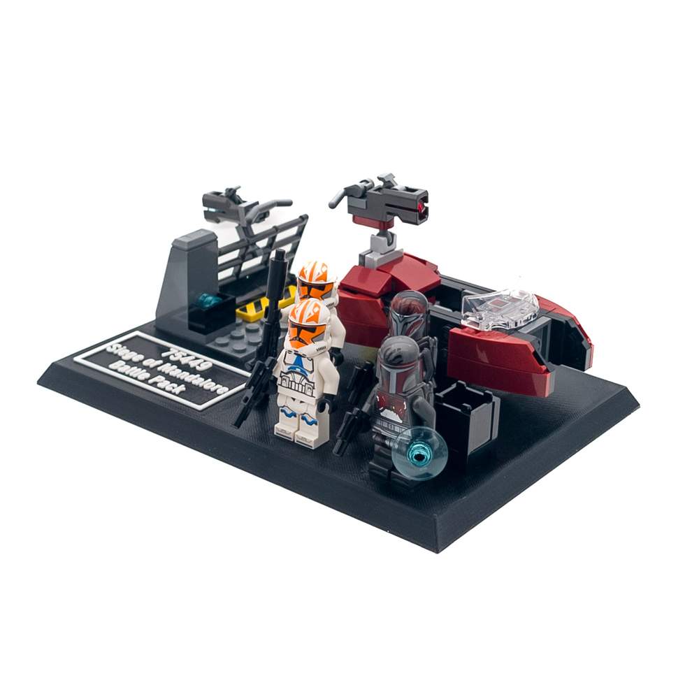 Display Stand for LEGO Star Wars 75449 Siege of Mandalore Battle Pack