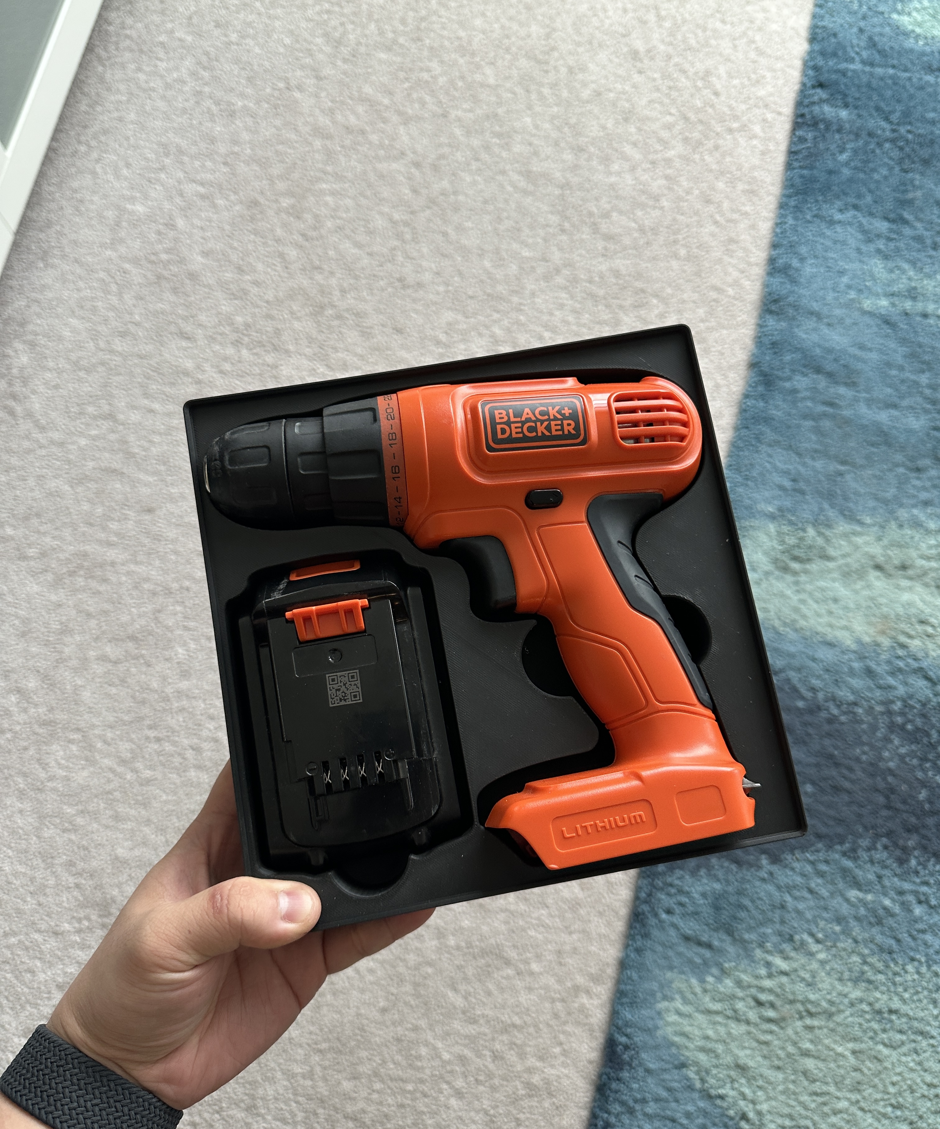 Black + Decker Cordless Drill Holder - Gridfinity