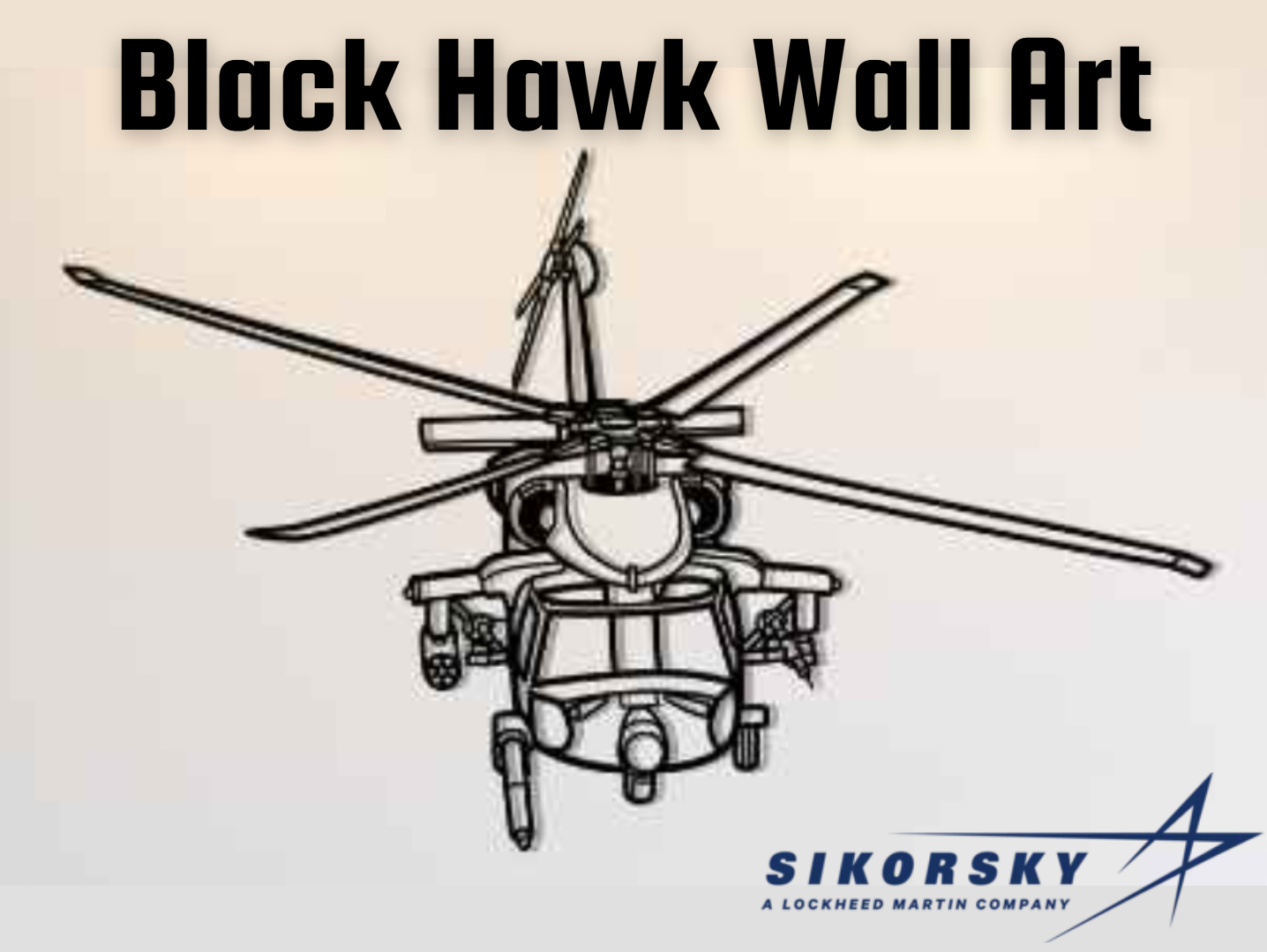 Sikorsky MH-60L DAP "Black Hawk" Wall Art