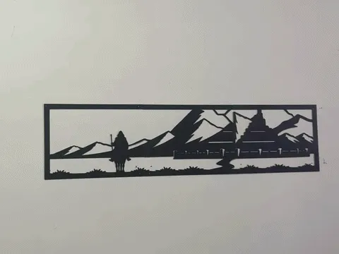 gondor city LOTR 2d decorative design 600x150mm printinplace