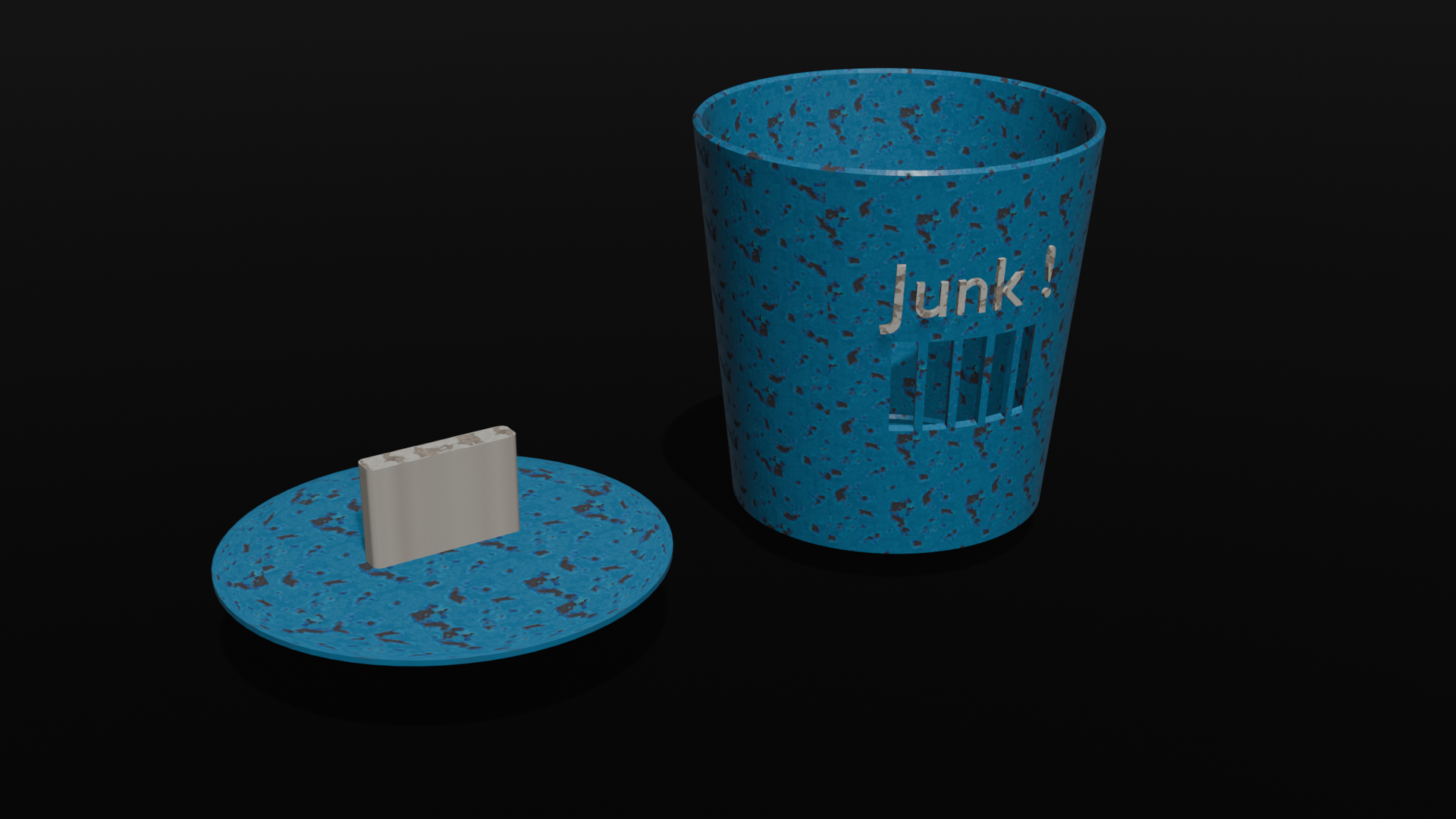 Trash cup for plastic