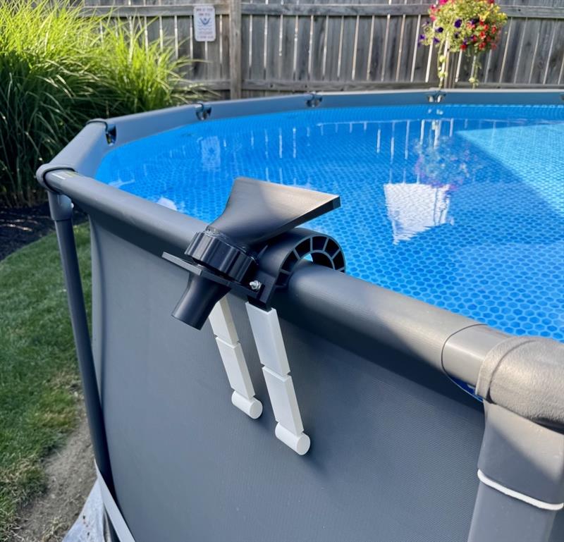 Pool Fountain Hook Extensions w/ Round Feet 3D model thumbnail