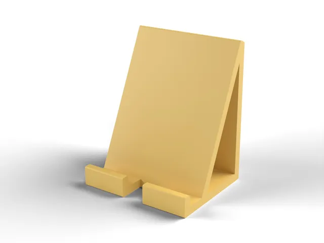 Desk Phone Stand with Cable Slot - Adjustable Angle and Case Size (OpenSCAD)