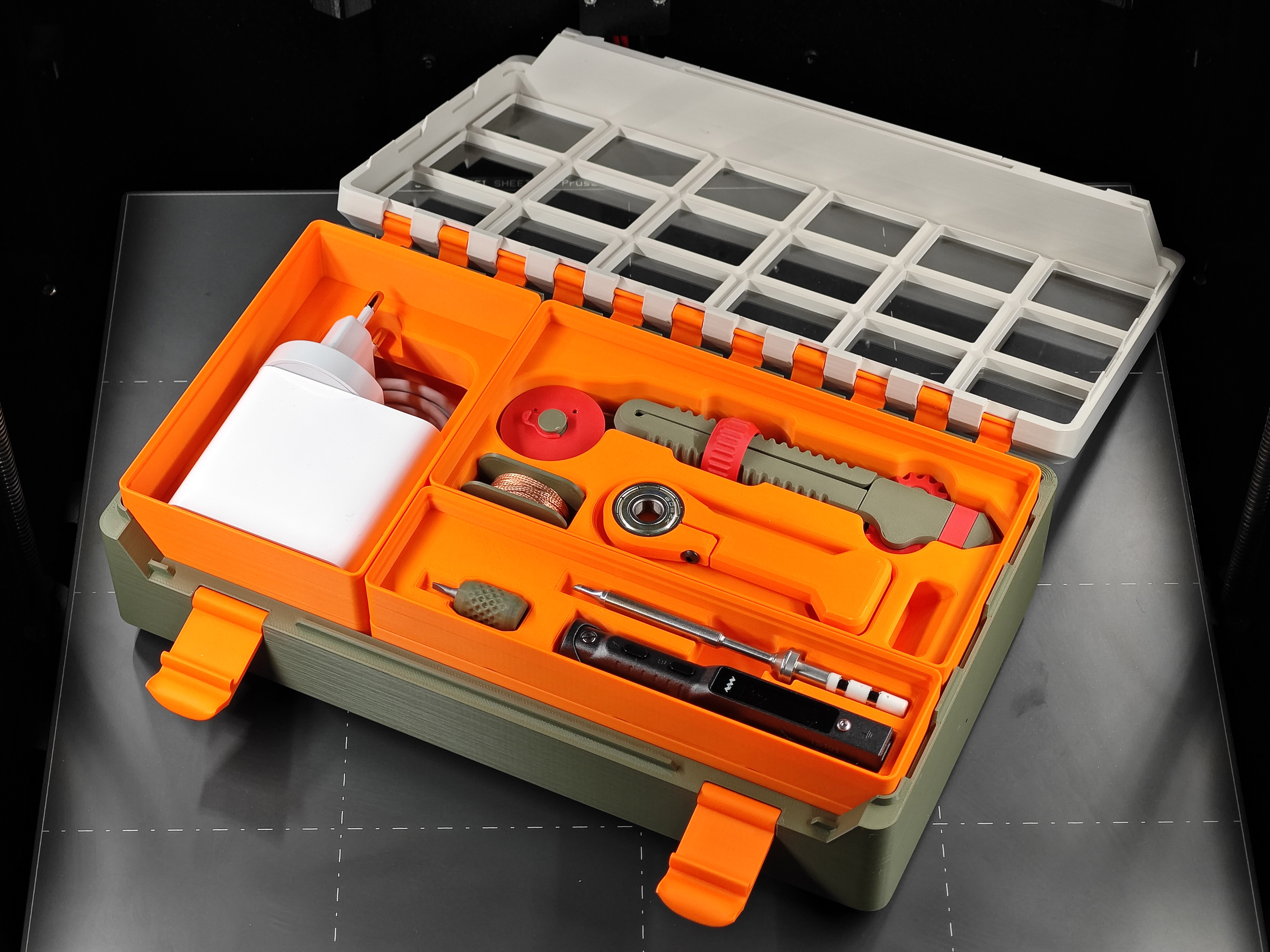 Storing solution for TS101, TS100 soldering iron & addtional tools 3D model thumbnail