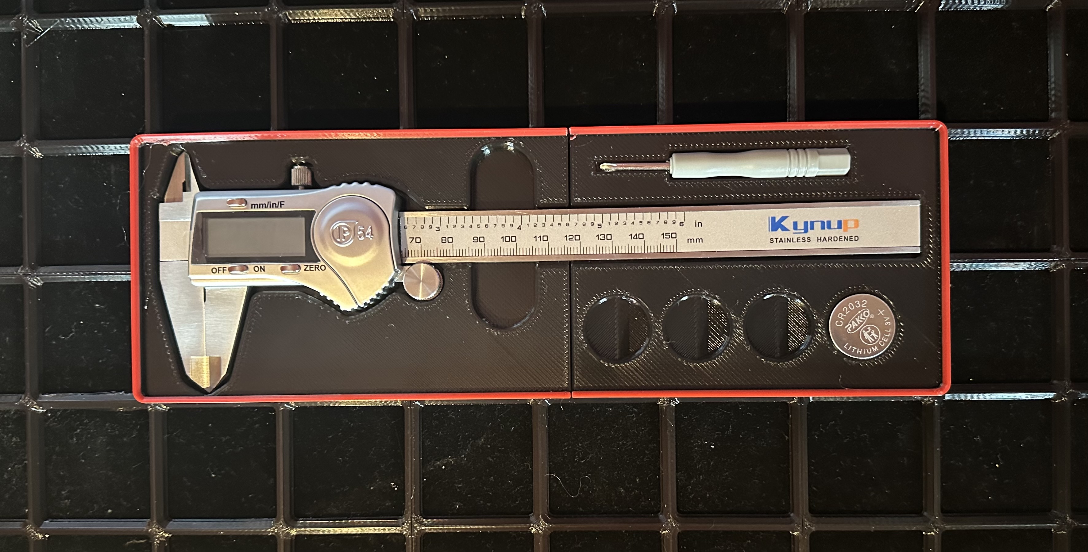 Kynup Caliper Gridfinity for Small Beds 3D model