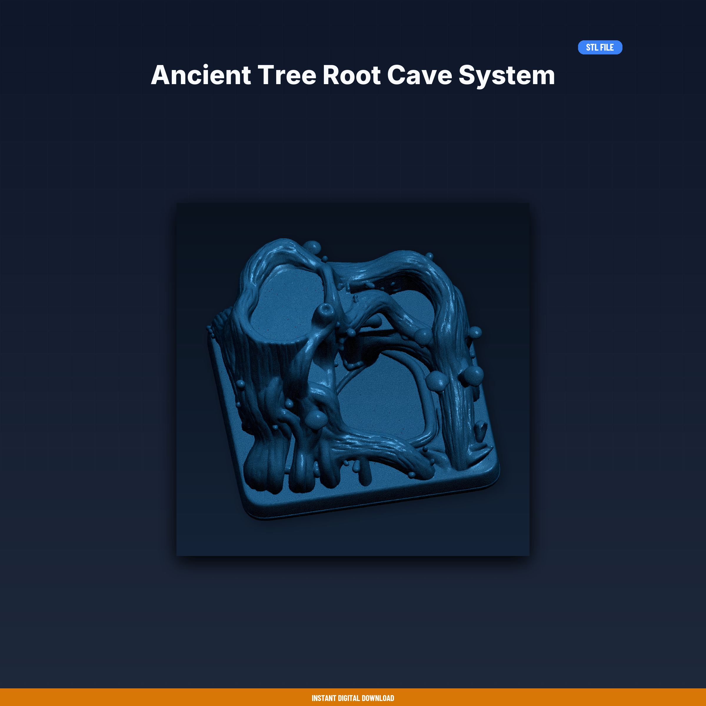 Ancient Tree Root Cave System - 3D Printable STL File