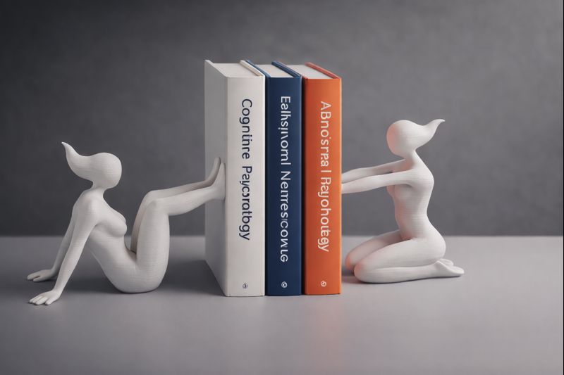 Bookend Duo Flaming Women Minimalistic Art