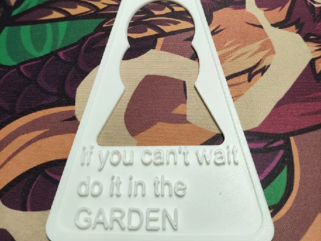 Toilet Sign (Do it in the garden)