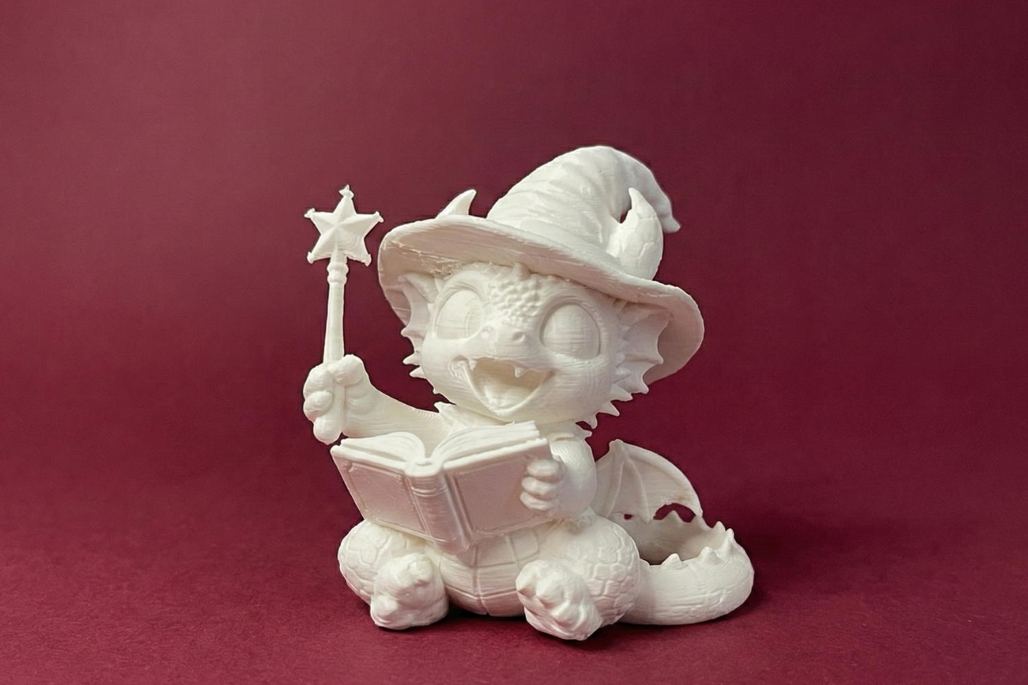 Wizard Baby Dragon Figurine – Cute Mage Dragon