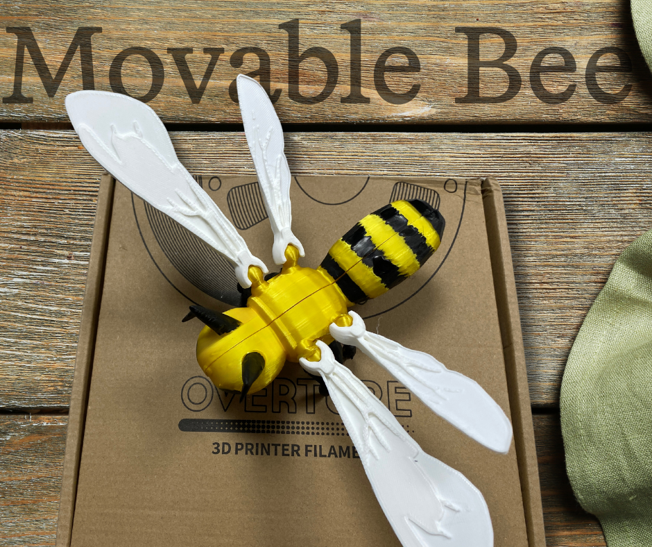 Movable 3D Bee Model – Snap-on Wings for Education