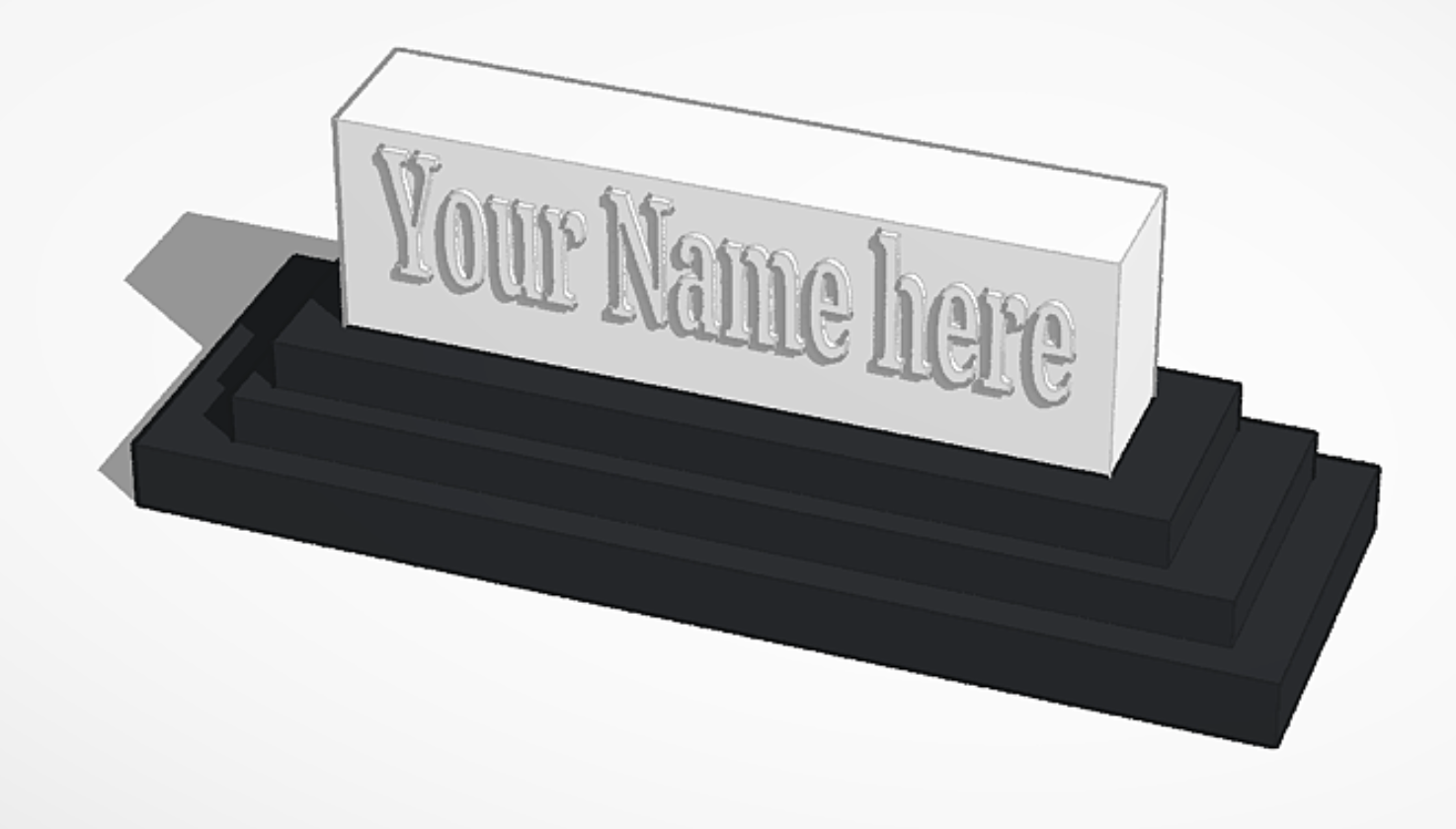Desk Custom Name Tag REDA SUMMARY BEFORE PRINTING