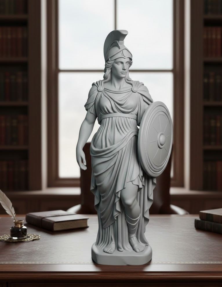 statue of Athena, goddess of wisdom