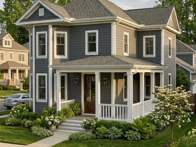 H0 scale Neo-Victorian modern house