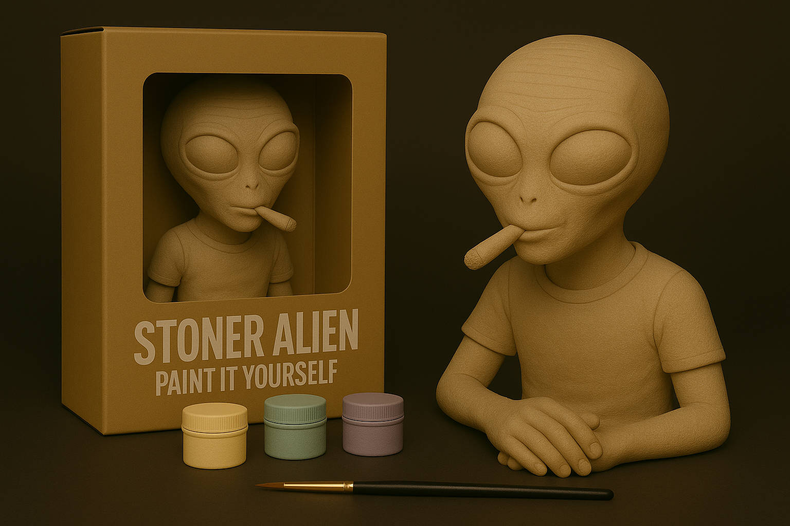 Stoner Alien – Paint-It-Yourself