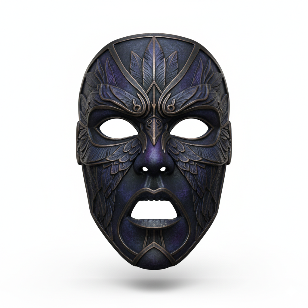 Obsidian Raven Priest, mask, cosplay, wearable, costume, face, helmet