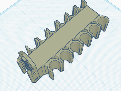 14 dart tac rail holder for nerf 3D model