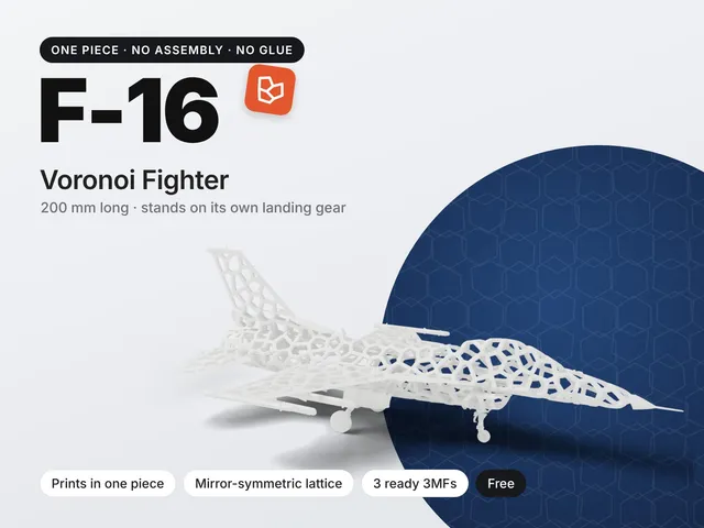 F-16 Voronoi - Single-Piece Fighter Jet